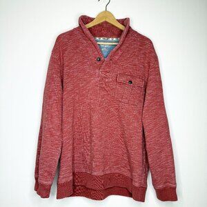 Pendleton Men’s Large Orange Shawl Pullover Long Sleeve Cotton Blend Sweater